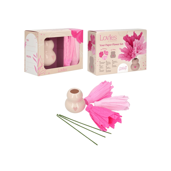 Lovies Vaas Met Bloemen Set Assortiment
