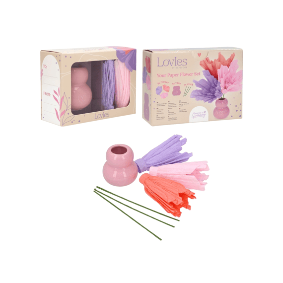 Lovies Vaas Met Bloemen Set Assortiment