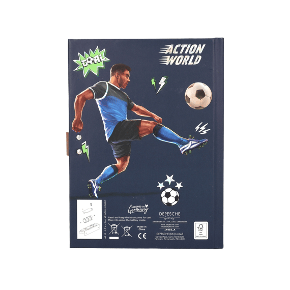 Action World Dagboek Met Code En Geluid Voetbal