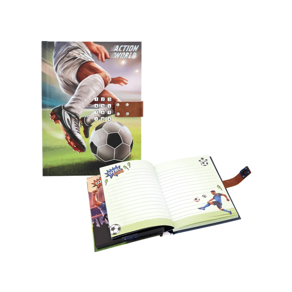 Action World Dagboek Met Code En Geluid Voetbal