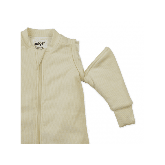 Lodger Slaapzak Hopper Nomad Rib Cream 0-3m