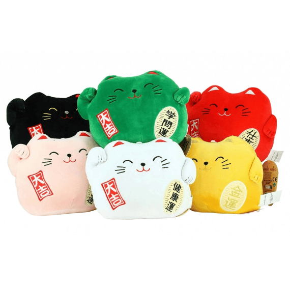Maneki Neko cushion Lucky Cat 20cm Assortiment