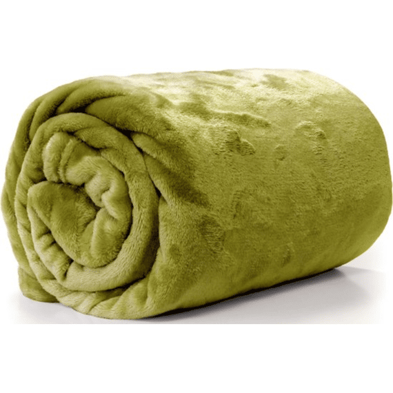 Unique Living Fleece Plaid Enzo Moss Green 130x180 cm