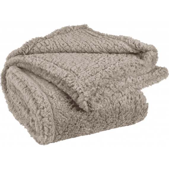 Unique Living Teddy Plaid Chateau Grey 150x200 cm