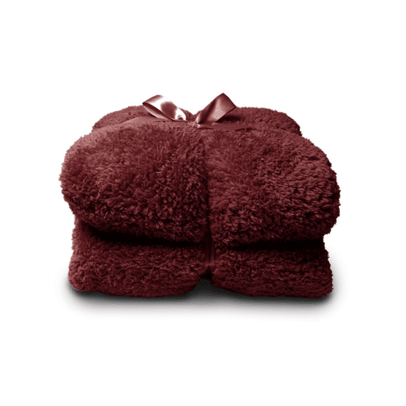 Unique Living  Plaid Teddy 150x200cm Burgundy