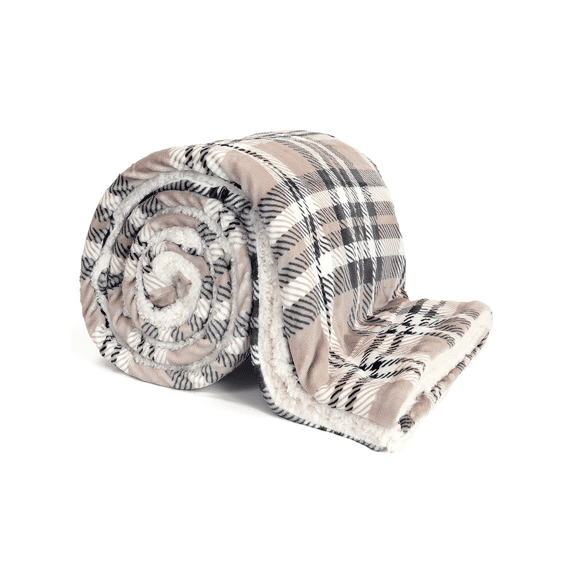 Unique Living  Plaid Larsson 150x200cm Taupe/black