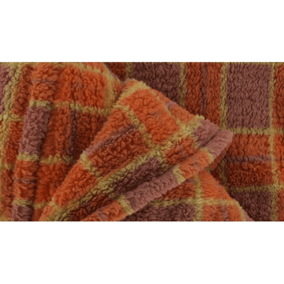 Unique Living Plaid Alix Terra/Lila 150x200 cm (Dessin 3)