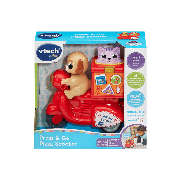 Vtech Baby Press & Go Pizza Scooter