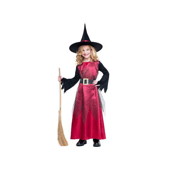 Halloween Kinderkostuum Rode Heks 7-9 Jaar