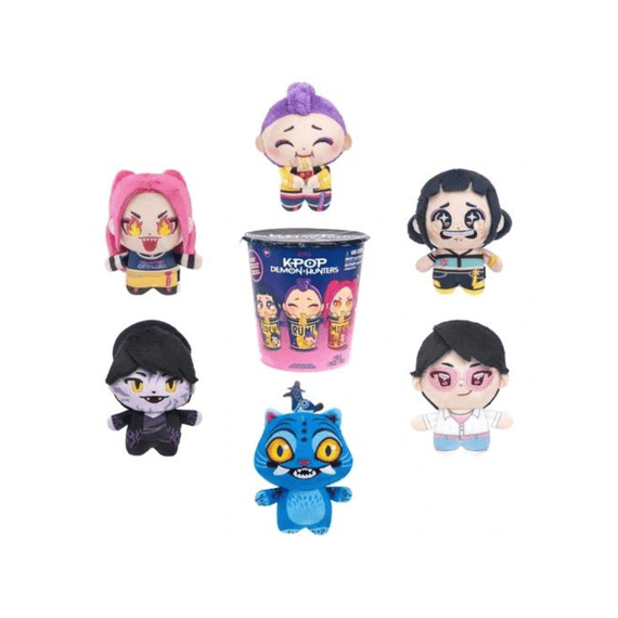 K-pop Demon Hunters Pluche Verzamelfiguur 7,5cm Mini Ramyeon Cup Assortiment