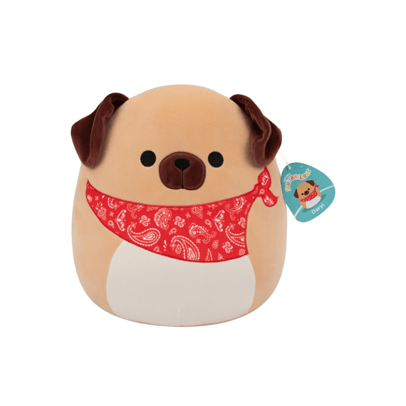 Squishmallows Pluche 30cm Hond Daryl Met Rode Bandana