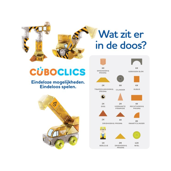 Cubo Clics Magnetische Bouwblokken Construction Set