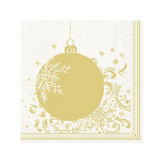 Ihr 11202 Splendid Bauble Lunchservet Cream