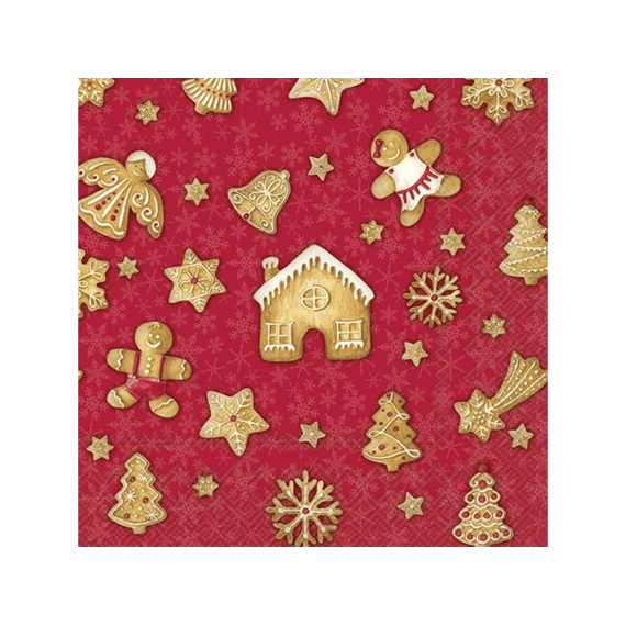 Ihr 10941 Santas Favorite Cookies Lunchservet Red