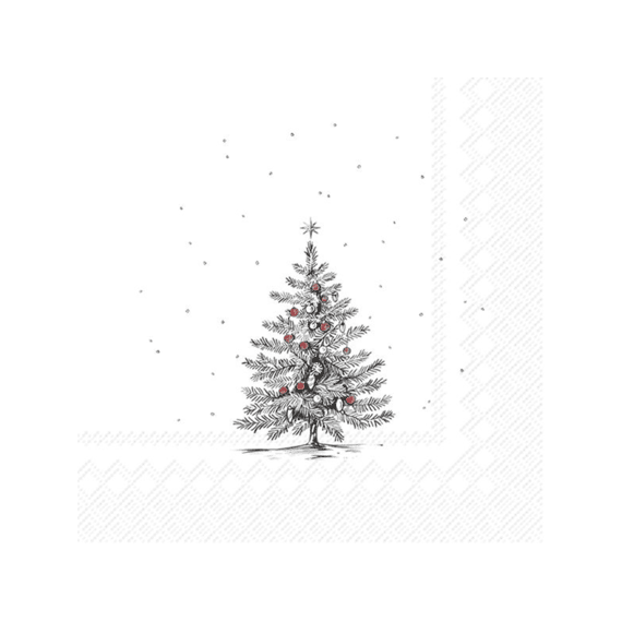 Ihr 11172 Pure Christmas Tree Lunchservet Black