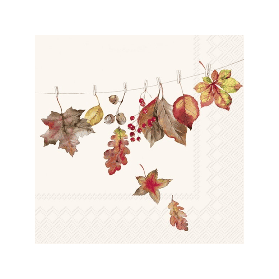 Ihr 11123 Leaf Line Lunchservet Cream