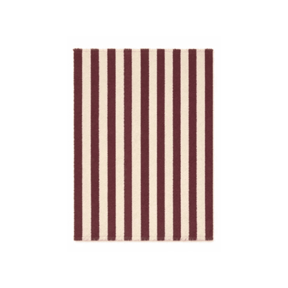Lorena Canals Tapijt Costum Striped Naturel/marsala 90x130