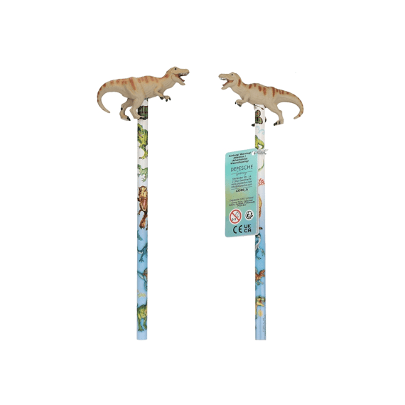 Dino World Potlood Met Dino Topper Assortiment