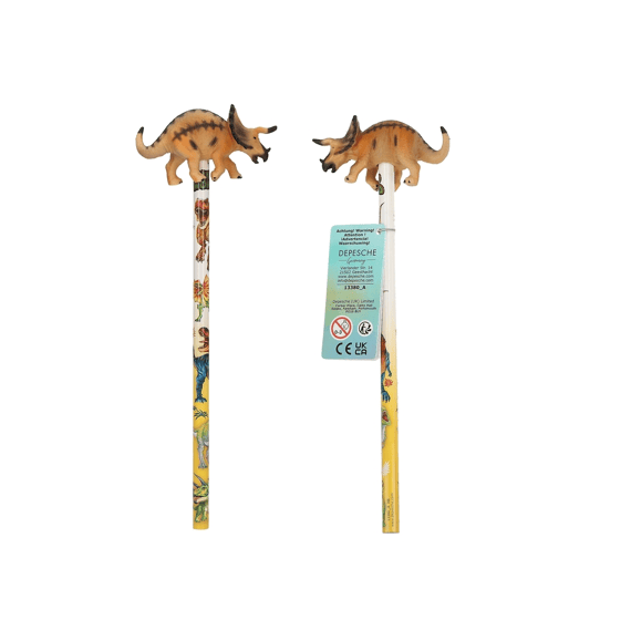 Dino World Potlood Met Dino Topper Assortiment