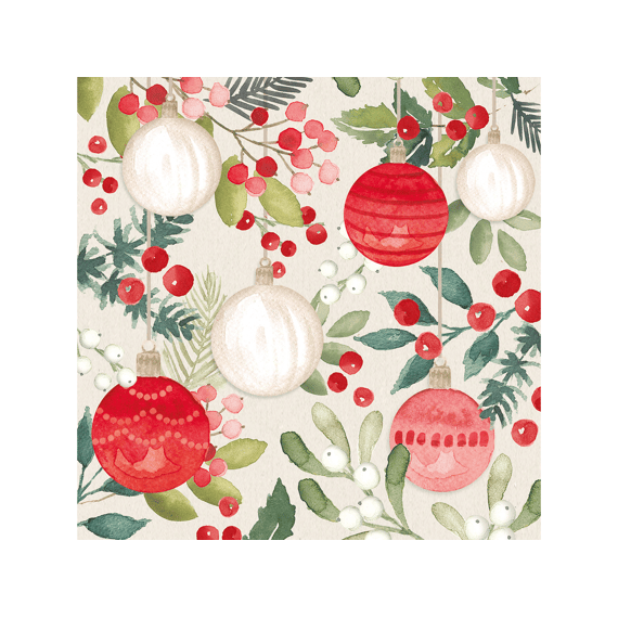 Ppd Servetten 33cm 20stuks Merry Ornaments