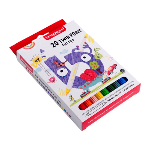 Bruynzeel Kids Viltstiften Duo Punt Set 20