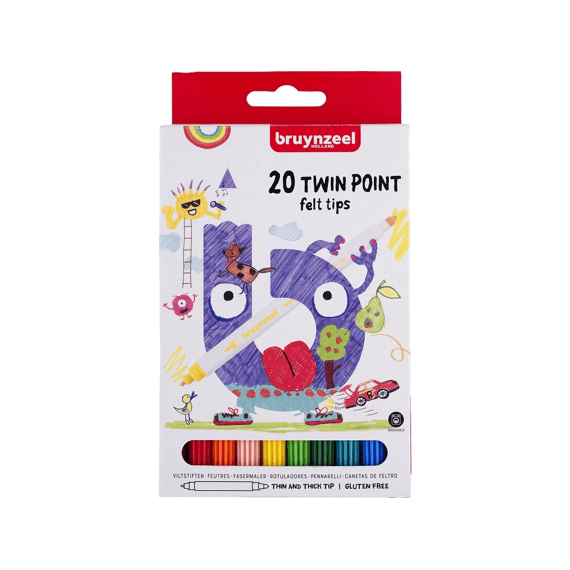 Bruynzeel Kids Viltstiften Duo Punt Set 20