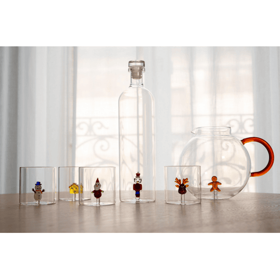 Wd Lifestyle Monterey Line Glas 25cl Met Glasdecoratie Kerstfiguur Assortiment