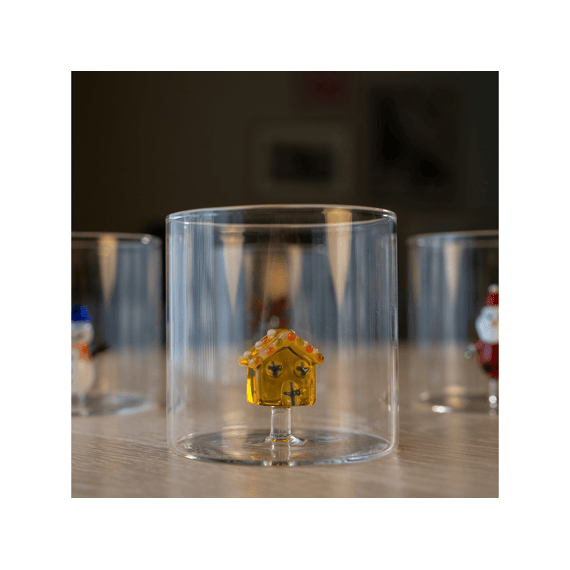 Wd Lifestyle Monterey Line Glas 25cl Met Glasdecoratie Kerstfiguur Assortiment