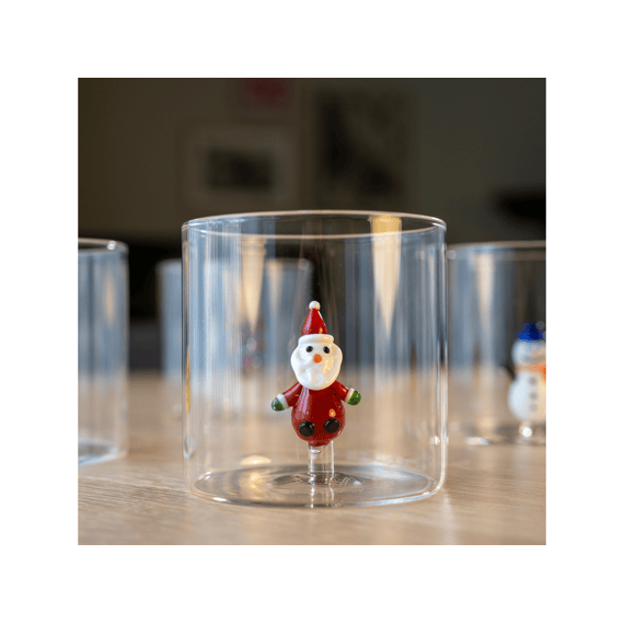 Wd Lifestyle Monterey Line Glas 25cl Met Glasdecoratie Kerstfiguur Assortiment