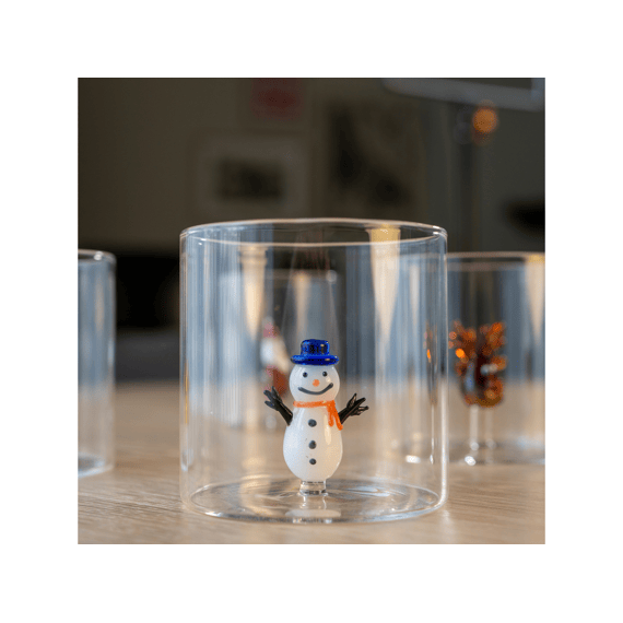 Wd Lifestyle Monterey Line Glas 25cl Met Glasdecoratie Kerstfiguur Assortiment