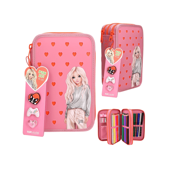 Topmodel 3-vaks Etui Gevuld Met Pins 2.0