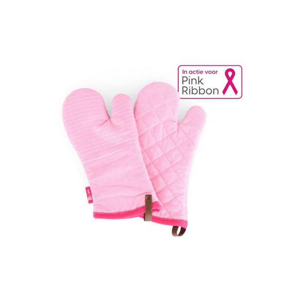 Bk Pink Ribbon Ovenwant Roze 2stuks
