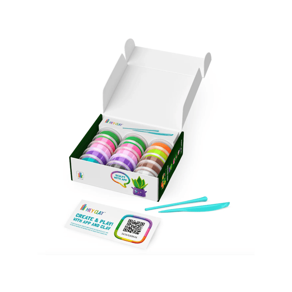 Hey Clay Set Met 15 Potjes Air-dry Boetseerklei Plant Folks