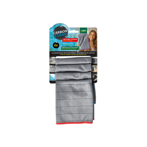 Microvezeldoeken Koolstof Set 4 Stuks