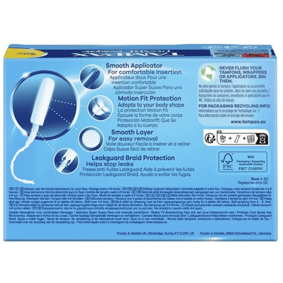 Tampax Tampons Compak Pearl Regular 36st