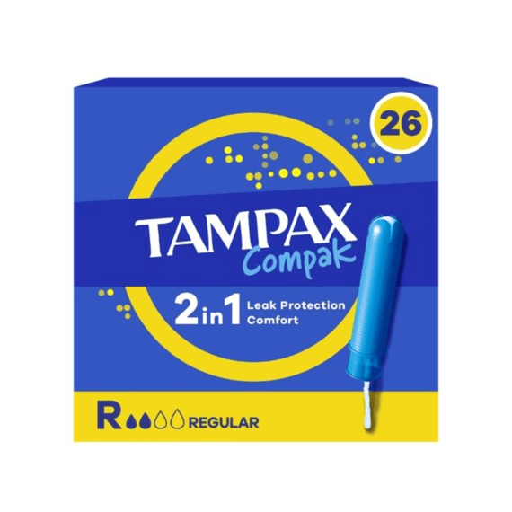 Tampax Tampons Compak Met Huls Regular 26st