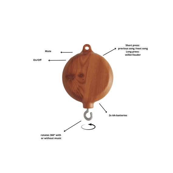 Little Loua Muziekbox Voor Mobiel Naturel