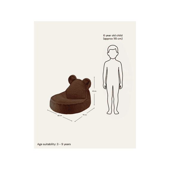 Wigiwama Beanbag Bear Teddy Warm Hazel