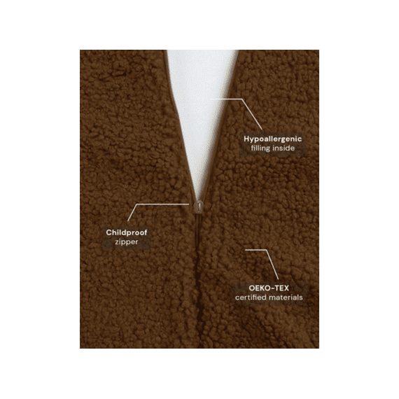 Wigiwama Beanbag Chair Teddy Warm Hazel