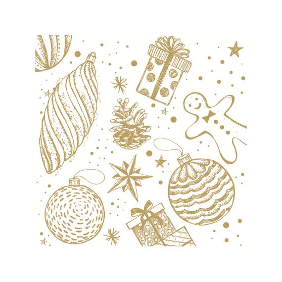 Duni Servetten 24x24cm 20stuks Bauble Symphony