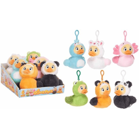Quack Pack Eend Sleutelhanger 13cm Assortiment