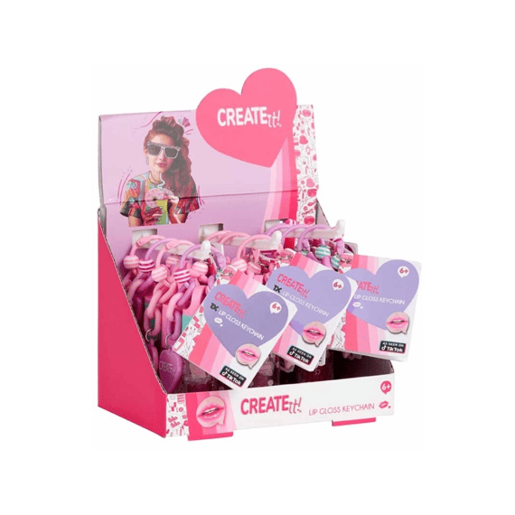 Create It! Beauty Lipgloss Chuncky Keychain Assortiment
