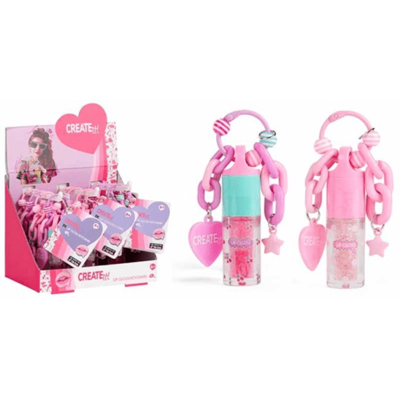 Create It! Beauty Lipgloss Chuncky Keychain Assortiment
