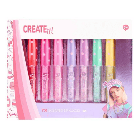 Create It! Beauty Lipgloss Glitter & Geur 7 Stuks