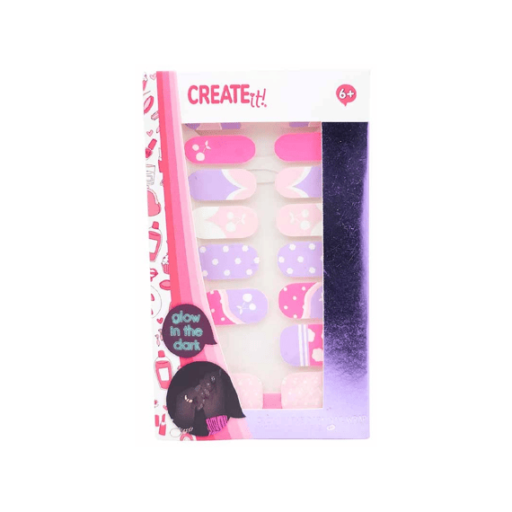 Create It! Beauty Nagelsticker Set Glow In The Dark Assortiment