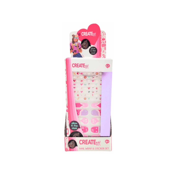 Create It! Beauty Nagelsticker Set Glow In The Dark Assortiment