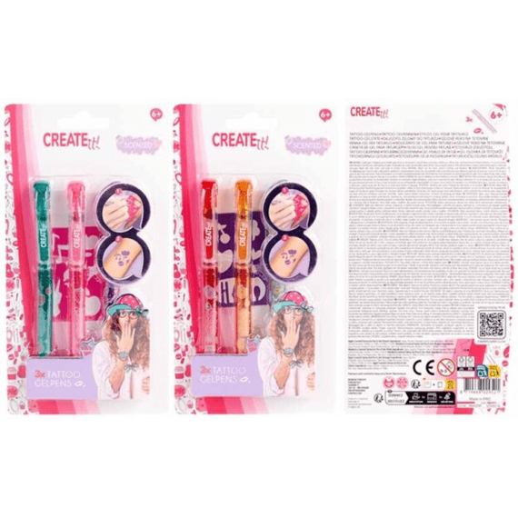 Create It! Beauty Tattoo Gelpen Met Geur Assortiment