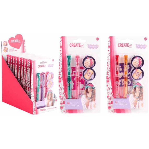 Create It! Beauty Tattoo Gelpen Met Geur Assortiment