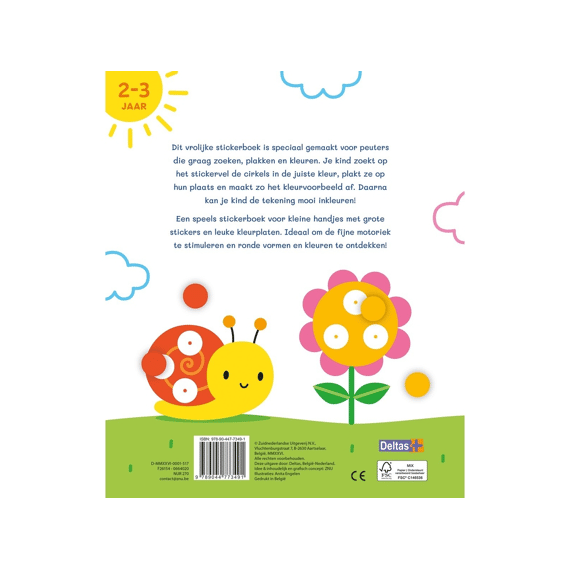 Allereerste Stickerpret Met Kleurrijke Cirkels 2-3 Jaar
