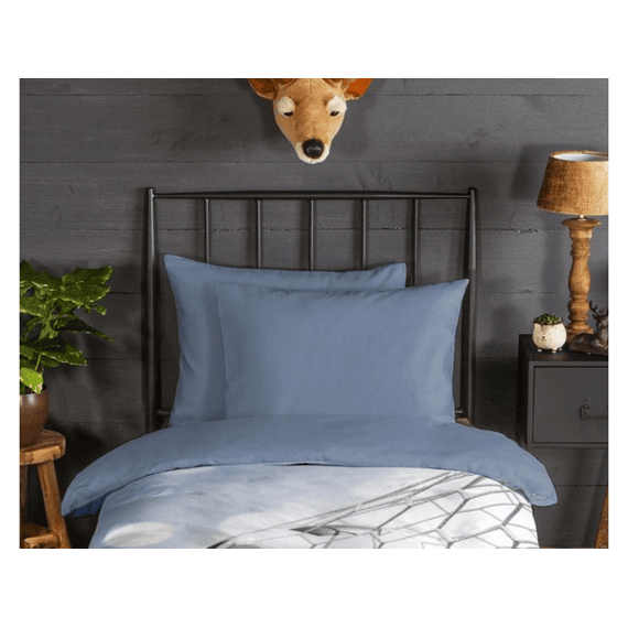 Good Morning Dekbedovertrek Flanel Blauw 140x220 + 1* 60x70 Cm